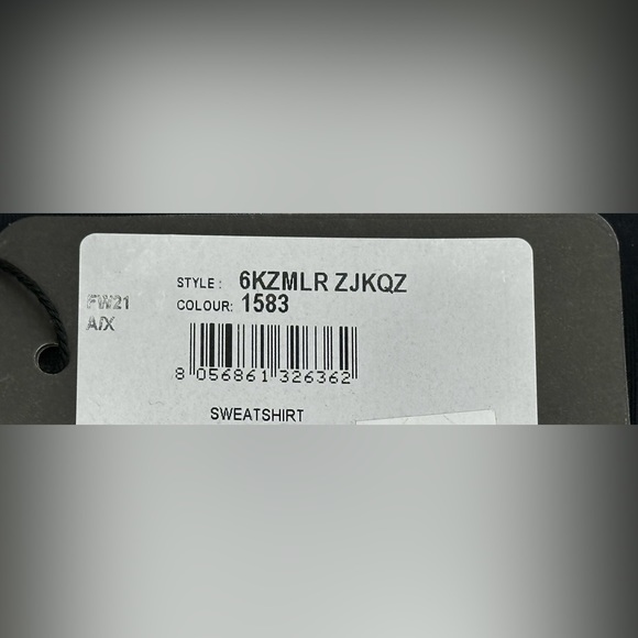 Armani Exchange OVERSIZED LOGO CREW NECK SWEATSHIRT - Picture 7 of 8